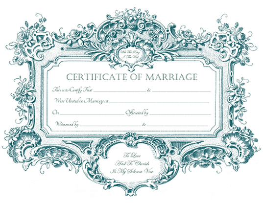 Keepsake Marriage Certificates